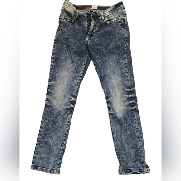 Paper Denim & Cloth Men's Distressed Blue Skinny Jeans - Picture 2 of 6